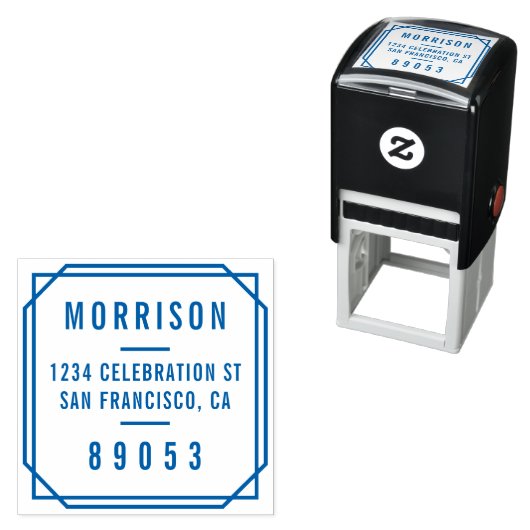 ミニマはっきりしたリストタイポグラフィ差出人住所 セルフインキングスタンプ (インサイチュ)