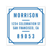 ミニマはっきりしたリストタイポグラフィ差出人住所 セルフインキングスタンプ (デザイン)