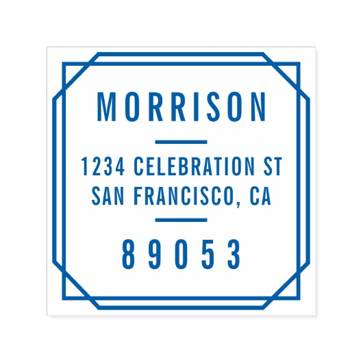 ミニマはっきりしたリストタイポグラフィ差出人住所 セルフインキングスタンプ (デザイン)