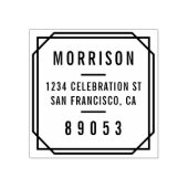 ミニマはっきりしたリストタイポグラフィ差出人住所 ラバースタンプ (インプリント)