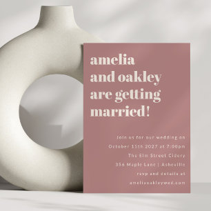 ミニマはっきりしたリストバラレトロシンプルのWeb結婚サイト 招待状