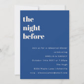 ミニマはっきりしたリストフランスのブルーリハーサルディナー 招待状 (正面)