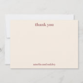 ミニマはっきりしたリストボホバラレトロカスタムウェディング サンキューカード (正面)