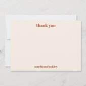 ミニマはっきりしたリストボホラストレトロカスタムウェディング サンキューカード (正面)