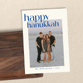 ミニマはっきりしたリストモダンブルーハヌカーカスタム写真 シーズンカード