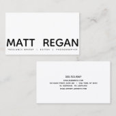 ミニマはっきりしたリストモダンプロフェッショナル 名刺 (正面/裏面)