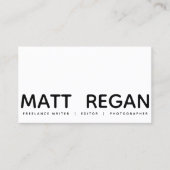 ミニマはっきりしたリストモダンプロフェッショナル 名刺 (正面)