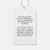 ミニマはっきりしたリストモダン会社タイポグラフィ事業 ギフトタグ (裏面)