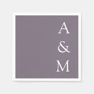 ミニマはっきりしたリストモノグラムボホダスティパープル結婚ズ スタンダードカクテルナプキン