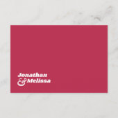 ミニマはっきりしたリストレトロヴィヴァマゼンタ結婚ズ詳細 エンクロージャーカード (裏面)