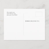 ミニマはっきりしたリスト写真の卒業発表 案内ポストカード (裏面)