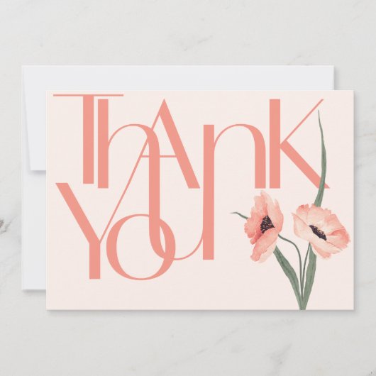 ミニマはっきりしたリスト写真サンゴ植物学 サンキューカード (正面)