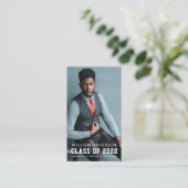 ミニマはっきりしたリスト写真卒業 名刺 (スタンド正面)