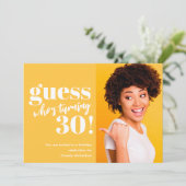 ミニマはっきりしたリスト写真30th誕生日 招待状 (スタンド正面)