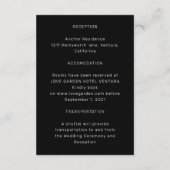 ミニマはっきりしたリスト文字の白黒の囲い エンクロージャーカード (裏面)