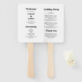 ミニマはっきりしたリスト書道ホワイト結婚式 プログラム ハンドファン