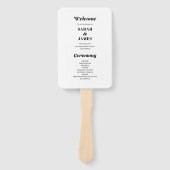 ミニマはっきりしたリスト書道ホワイト結婚式 プログラム ハンドファン (正面)