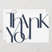 ミニマはっきりしたリスト海軍バラサンキューカード サンキューカード (正面/裏面)