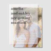 ミニマはっきりしたリスト白黒クラシックレトロ結婚の ベラム紙招待状 (オフセット (カップル))