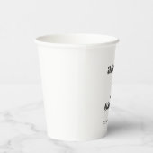 ミニマはっきりしたリスト白黒レトロカスタムウェディング 紙コップ (右)