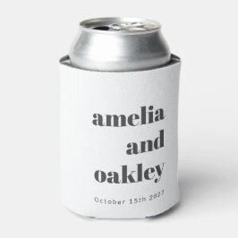 ミニマはっきりしたリスト白黒レトロカスタムウェディング 缶クーラー