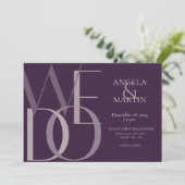 ミニマはっきりしたリスト私たちはナス紫招待状 招待状 (スタンド正面)