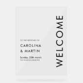 ミニマはっきりしたリスト結婚スクリプト アクリルサイン (正面)