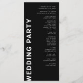 ミニマはっきりしたリスト結婚式 プログラム (裏面)