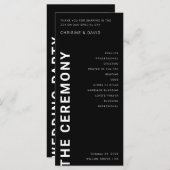 ミニマはっきりしたリスト結婚式 プログラム (正面/裏面)