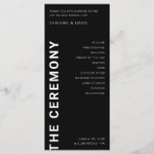 ミニマはっきりしたリスト結婚式 プログラム (正面)