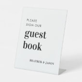 ミニマはっきりしたリス結婚トのサイン私たちのゲストブックサイン 台座サイン (正面)