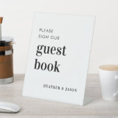 ミニマはっきりしたリス結婚トのサイン私たちのゲストブックサイン 台座サイン (インサイチュ)