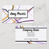 ミニマはっきりしたルモダンシック抽象芸術 名刺 (正面/裏面)