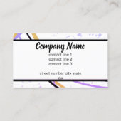 ミニマはっきりしたルモダンシック抽象芸術 名刺 (裏面)