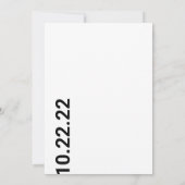 ミニマはっきりしたル文字シンプル白招待状 招待状 (裏面)