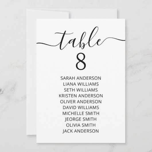 ミニマぶら下がったリスト結婚の座席表カード 招待状 (正面)