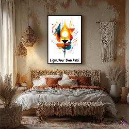 ミニマやる気を起こさせるリスト抽象芸術トーチアート ポスター