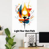 ミニマやる気を起こさせるリスト抽象芸術トーチアート ポスター (ホームオフィス)