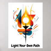 ミニマやる気を起こさせるリスト抽象芸術トーチアート ポスター (正面)