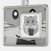 ミニマよくはしゃぐリストのハムスター シルバープレートフレームオーナメント (左)