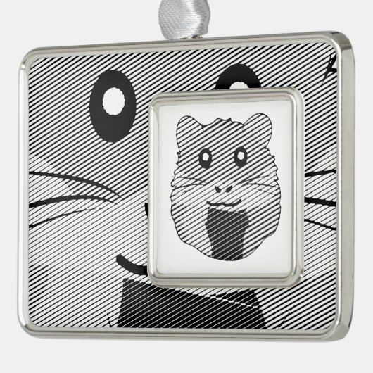 ミニマよくはしゃぐリストのハムスター シルバープレートフレームオーナメント (左)