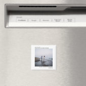 ミニマアートリストのモダン結婚式の日付を保存 マグネット (インサイチュ (食洗機))