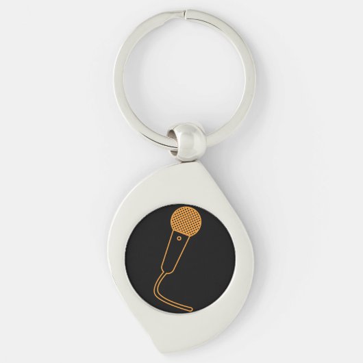 ミニマイクのキーチェーンを使用してスタイルを拡張 キーホルダー (正面)