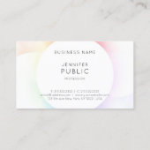 ミニマエレガントカラフルモダンリストプロフェッショナル 名刺 (裏面)