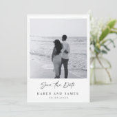 ミニマエレガントシンプルリスト写真結婚の 招待状 (スタンド正面)