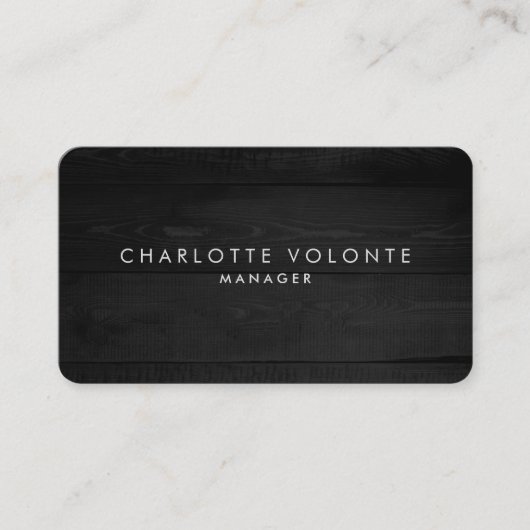 ミニマエレガントスタイリッシュリストグレーウッドプロフェッショナル 名刺 (正面)