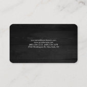 ミニマエレガントスタイリッシュリストグレーウッドプロフェッショナル 名刺 (裏面)