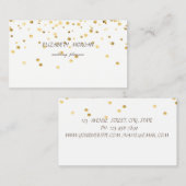 ミニマエレガントスタイリッシュリスト、フェイク金ゴールド紙吹雪 名刺 (正面/裏面)