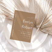 ミニマエレガントスフォーマルブラウン結婚ズ 招待状