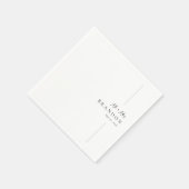 ミニマエレガントパーソナライズされたリストの氏ミセス結婚ズ スタンダードカクテルナプキン (角)